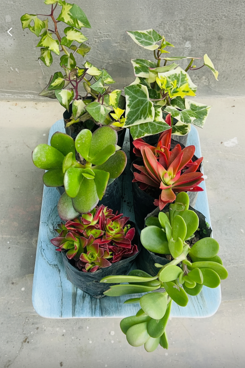 6 Mixed Plants Combo Angled View
