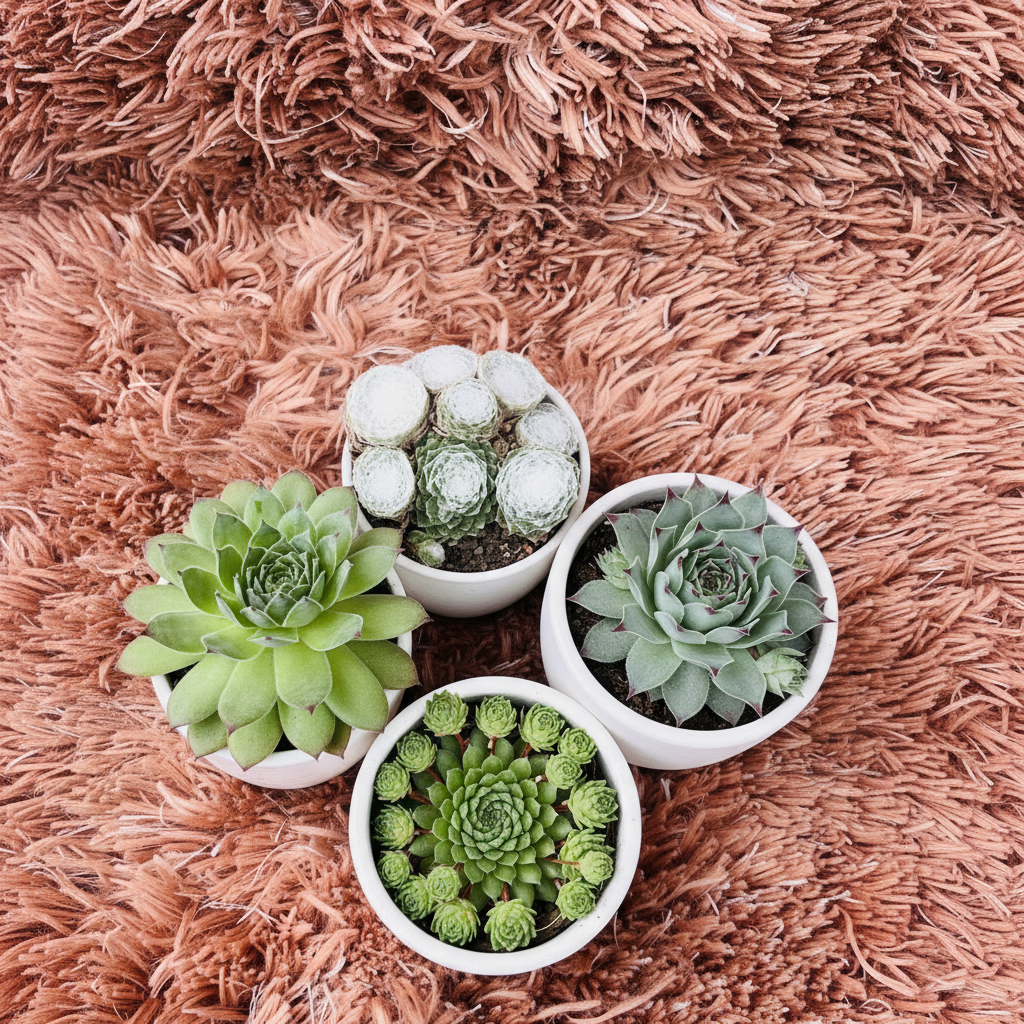 Laxmi Kamla Set of 4 – White Ceramic Pot Photo 1