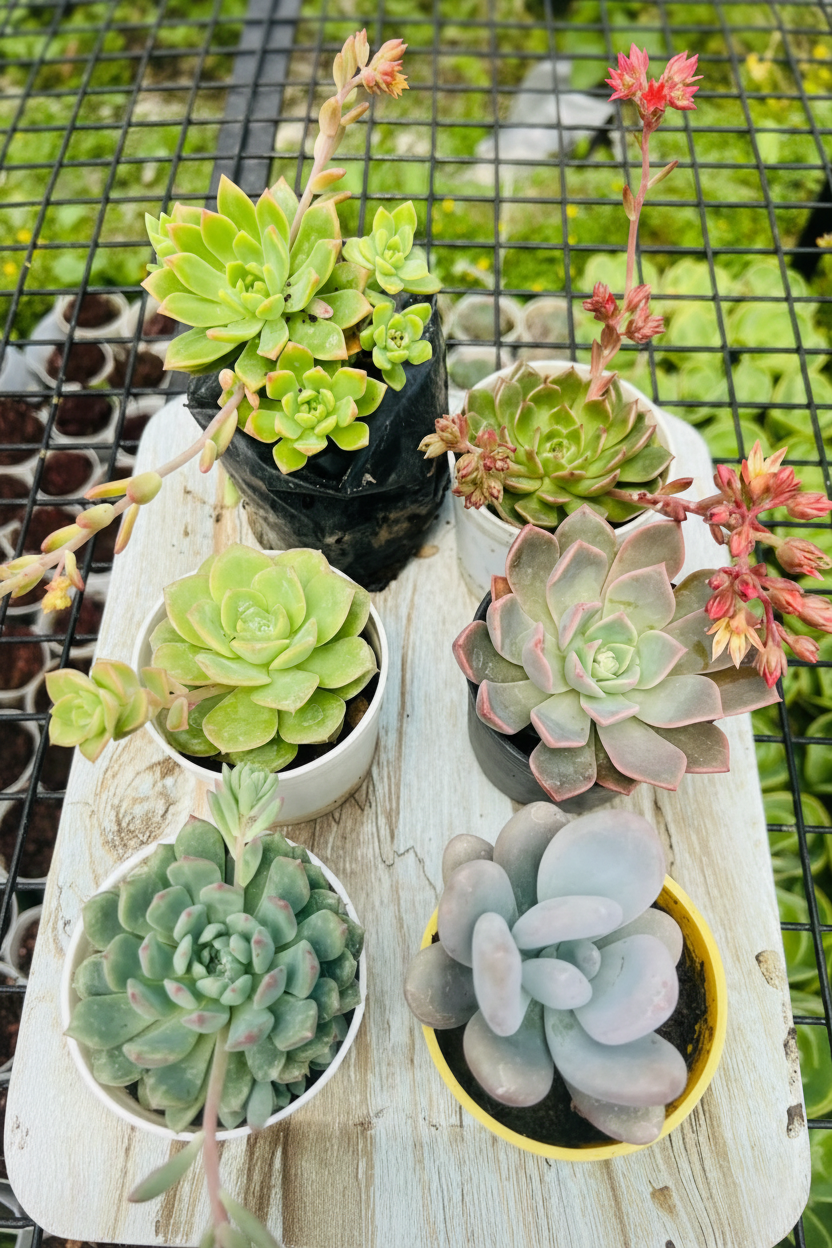 6 Plants Combo with Pachyphytum Moonstone