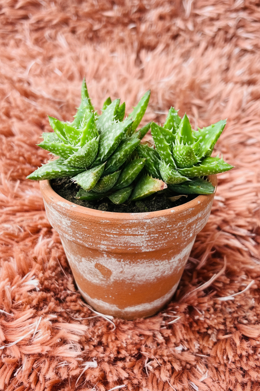 Tiger Tooth Aloe in terracotta pot - photo 4