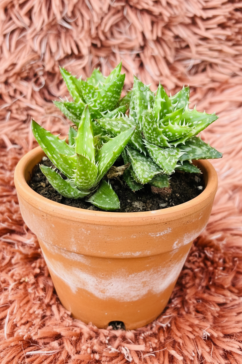 Tiger Tooth Aloe in terracotta pot - photo 3