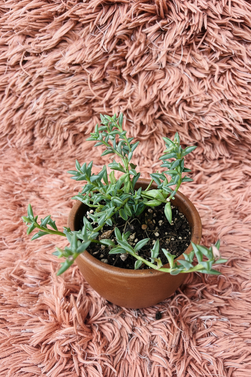 String of Dolphins in Ceramic Brown Pot